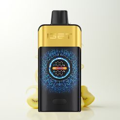 IGET ONE 12000 Züge Einweg-Vape Kiwi-Ananas mit Turbo-Modus 9000 Züge, 2700 mAh Akku, 0,6 Ohm Dual-Mesh-Coil und großem gebogenem Farbdisplay