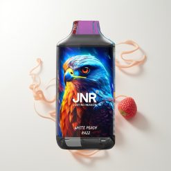 JNR Falcon 16000 Züge Weißer Pfirsich Razz 850mAh 22ml Dual Mesh Coil Typ C & Lightning Smart LED Display 0% 2%