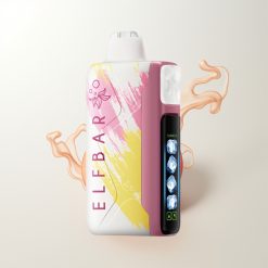 Elf Bar Ice King 40000 Züge Pfirsich+ LCD Dual Luftstrom Einstellbare Kühlung 20ml 5% Nikotin 850mAh