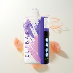 Elf Bar Ice King 40000 Züge Saurer Lush Gummy mit 20ml E-Liquid, 5% Nikotin, 850mAh Akku, einstellbaren Kühlstufen, Dual-Luftstrom und LCD-Display